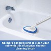 Attop Shower Bathtub Tub Tile Scrubber Cleaning Brush with 51'' Handle, 5 Non-Scratch Scouring Pads, Adjustable Long Handled Scrub Brush - 2 of 4