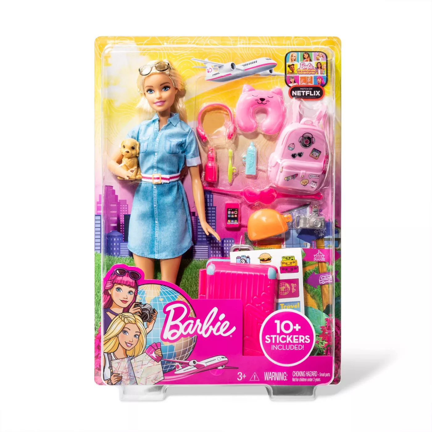 Barbie Travel Doll & Puppy Playset - image 1 of 8