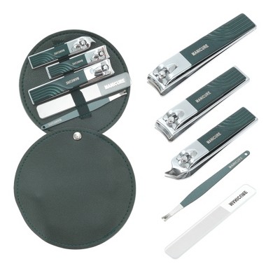 Unique Bargains Round Rotation Nail Clipper Kit 5-piece Set