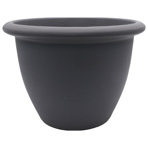 The HC Companies Sevilla Flower Planters - Outdoor & Indoor Planter - Round Self Watering Plant Pots for Herbs & More (16”, Warm Gray, Pack of 1) - 1 of 4