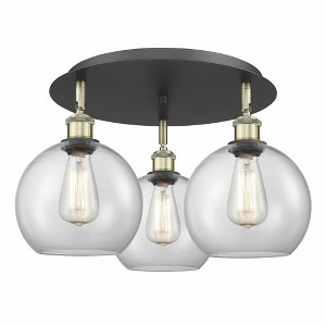 Athens - 3 Light Flush Mount In Industrial Style-10.5 Inches Tall and 19.75 Inches Wide - 1 of 1