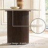Thick MDF Round Dining Table & Metal Base, 300LB Capacity, Scratch-Resistant Surface, Easy 45-Min Assembly for Indoor & Outdoor Use - 3 of 4