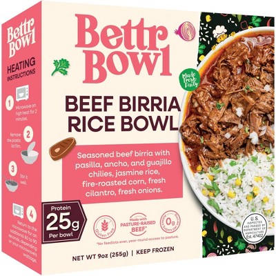 Bettr Bowl Frozen Beef Birria Rice Bowl - 9oz