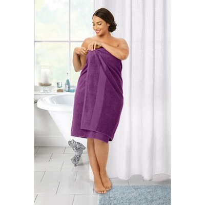 BrylaneHome BH Studio Oversized Towel Bath Sheet - Grape