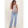Pinkblush Light Blue Washed Relaxed Straight Leg Maternity Jeans - 2 of 4