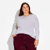 Women's Slim Fit Long Sleeve Crewneck Long and Lean T-Shirt - Wild Fable™ - 2 of 3