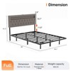 Karl Home Twin Size Metal Bed Frame with Headboard, Floating Platform Bed Frame with LED and Charging Station, Gray - 2 of 4