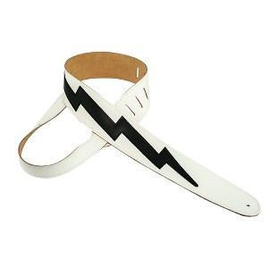 Perri's 2.5" Italian Leather Guitar Strap With Lightning Bolt - 1 of 1