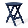 WestinTrends Malibu 3-Piece Outdoor HDPE Folding Patio Bistro Table and Chairs - 4 of 4
