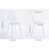 NicBex Set of 4 Dining Chair Modern Plastic Seat Back Dining Room Furniture Side Chair - 3 of 4