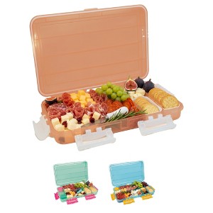 SubSafe Charcuterie Safe - BPA-Free Charcuterie Board with Lid & Handle, Portable Snack Tray with Dividers, Mini Containers & Cheese Knife - 1 of 4