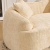 Spassway Curved Loveseat with Armrest Chenille Compressed Sofa with 2 Pillows Upholstered Sleeper Sofa - 3 of 4