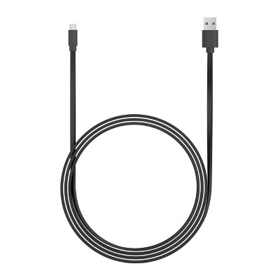 Just Wireless 6&#39; Flat TPU Micro USB to USB-A Cable - Black_3