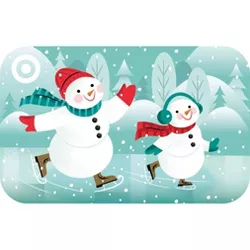Skating Snowmen Target GiftCard