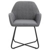 vidaXL Dining Chairs 2 pcs Dark Gray Fabric - 3 of 4