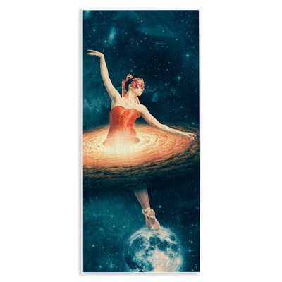Stupell Industries Dancing Ballerina Surreal Nebula Dress, 7" x 17"