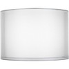 Vienna Full Spectrum Modern Table Lamp 30.5" Tall Clear Crystal Trophy Double Sheer Silver and White Drum Shade for Living Room Bedroom - 3 of 4