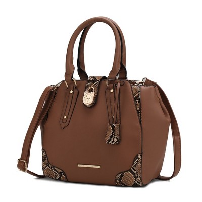 MKF Collection Lorena Snake embossed Vegan Leather Women’s Satchel Bag by Mia K