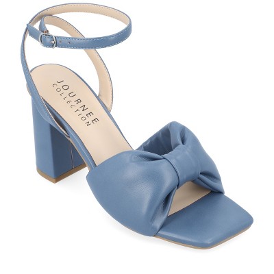 Journee Collection Womens Lottey Mid Heel Ankle Strap Sandals