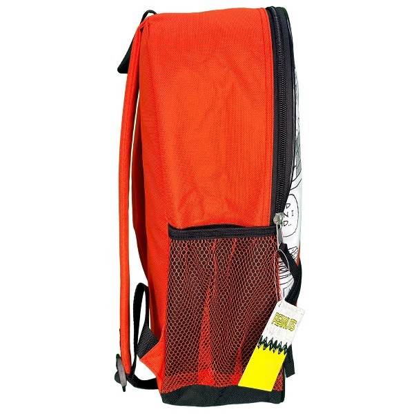 Mochila escolar de nailon de 16 pulgadas para niños de Snoopy Comics, con bolsillo frontal 4