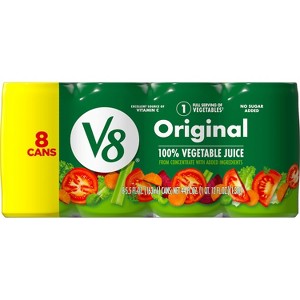 V8 Original 100% Vegetable Juice - 8pk/5.5 fl oz Cans - 1 of 4