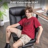 COMHOMA Big and Tall Office Chair 400lbs High Back Chair with Ergonomic Lumbar Support, Leather Executive Chair with Footrest - 3 of 4