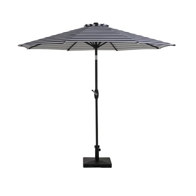 WestinTrends 9 Ft Outdoor Patio Market Table Umbrella with Square Concrete Base