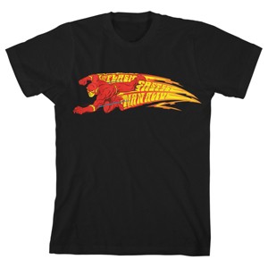 Flash Fastest Man Alive Black T-shirt Toddler Boy to Youth Boy - 1 of 1