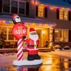 Karl Home 8.2FT Lighted Santa with Road Sign Christmas Inflatable Decoration - 3 of 4