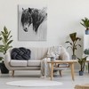 Stupell Industries Black White Monochrome Serene Fjord Horse Portrait Canvas Wall Art - 2 of 4