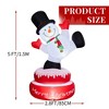NAYSAYE 4.8FT Rotating Snowman Inflatable Christmas Decoration Festive Holiday Yard Display for Home Garden, 33.5"*33.5"*57.1" - 2 of 4
