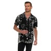 Super Triple Goose Men’s Printed Rayon Camp Collar Shirt - Soft Feel, Moisture-Wicking, Easy Care - 4 of 4