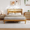 Queen Size Premium Rubber Wood Platform Bed Frame with Headboard Included, Mid Century Modern Bed-- Frevyn - 2 of 4