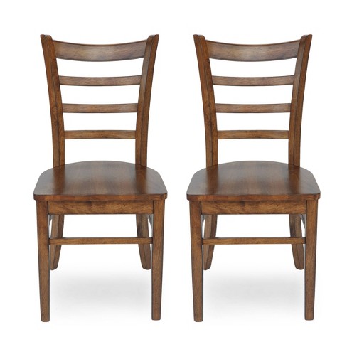 Set Of 2 Prestage Farmhouse Wooden Dining Chairs Christopher