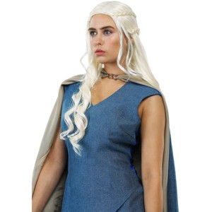 HalloweenCostumes.com One Size Fits Most  Women  Dragon Queen Wig, White - 1 of 4