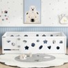 SEVOBAL Kids Furniture Floor Bed Full Size Solid Wood Slats with Heightened Safety Guardrails Door for Kids and Teens - 2 of 4