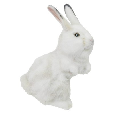 black and white bunny stuffed animal