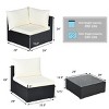 Tangkula 7-Piece Patio PE Rattan Sectional Sofa Furniture Set Wicker Sofa Conversation Set - 4 of 4