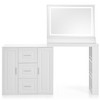 59" Makeup Vanity Desk with Mirror, Vanity Mirror with Lights, Dressing Table with 3 Drawers and 2 Cabinets - 3 of 4