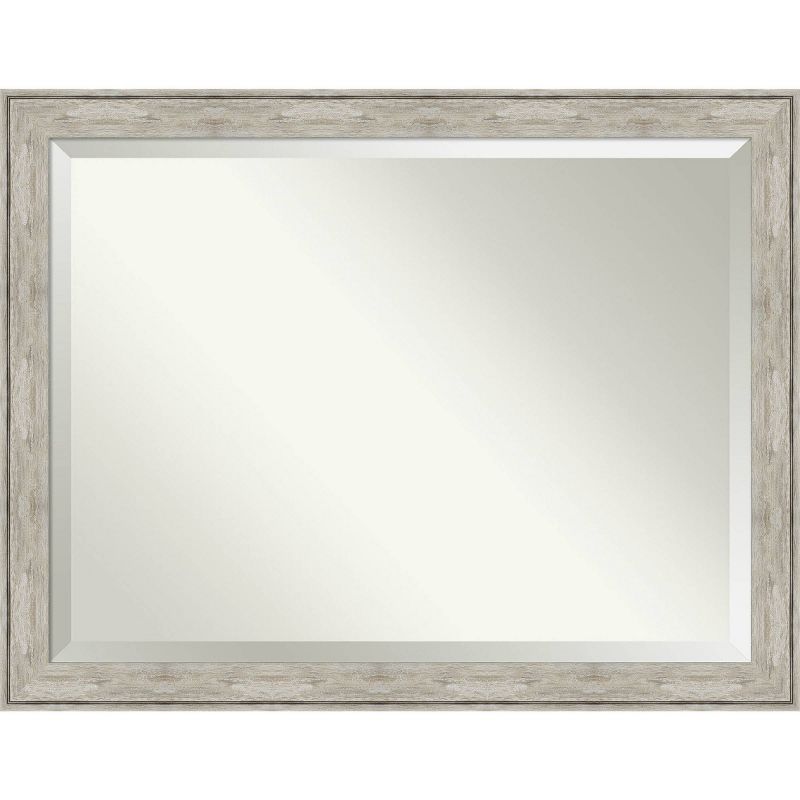 Crackled Framed Bathroom Vanity Wall Mirror Metallic - Amanti Art, 1 of 11