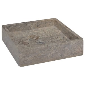 vidaXL Sink Gray 15.7 in.x15.7 in.x3.9 in. Marble - 1 of 4