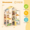Costway Kids Wooden Dollhouse with 7 Rooms 18 Pcs Furniture Accessories 2 Figures - 3 of 4