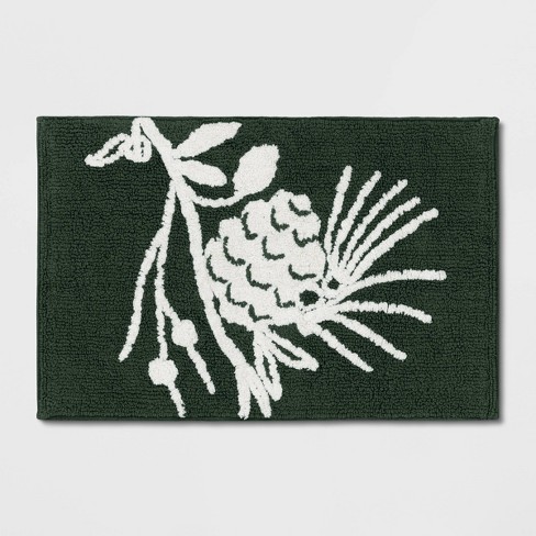 20 X30 Pinecone Bath Rug Green Threshold Target