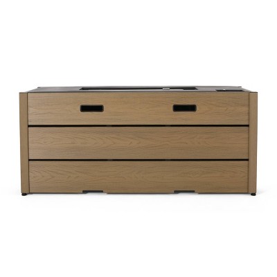 Archie Outdoor Rectangle Fire Pit: Christopher Knight Home, 40,000 BTU, Lightweight Concrete, Weather-Resistant