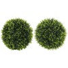 HOMCOM 17.7" Artificial Plant Topiary Balls, Set of 2 Indoor Outdoor Fake Plants for Home Office, Living Room Decor - 4 of 4