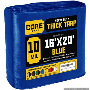 Core Tarps Heavy Duty 10 Mil Tarp Cover, UV Resistant, Rip Proof for Roof, Camping, Patio, Pool, Boat - 1 of 4
