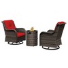 UPTION 3-Piece Wicker Outdoor Seating Group with Fire Pit - 2 of 4