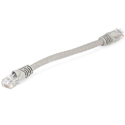 Monoprice Cat6 Ethernet Patch Cable - 0.5 Feet - Gray | Network Internet Cord - RJ45, Stranded, 550Mhz, UTP, Pure Bare Copper Wire, 24AWG