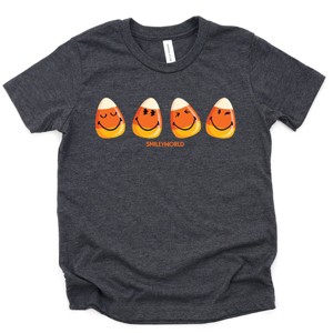 SmileyWorld Candy Corn Smiles - Youth Short Sleeve Graphic T-Shirt and Toddler Short Sleeve Graphic T-Shirt - 1 of 4