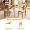 TopComfy Patio Seating Sets Solid Wood Dining Table And Chair Set 5 Pieces Dining Room Table And Chair Set For Dining Room, Beige, 48.23"*31.1"*7.48" - 4 of 4
